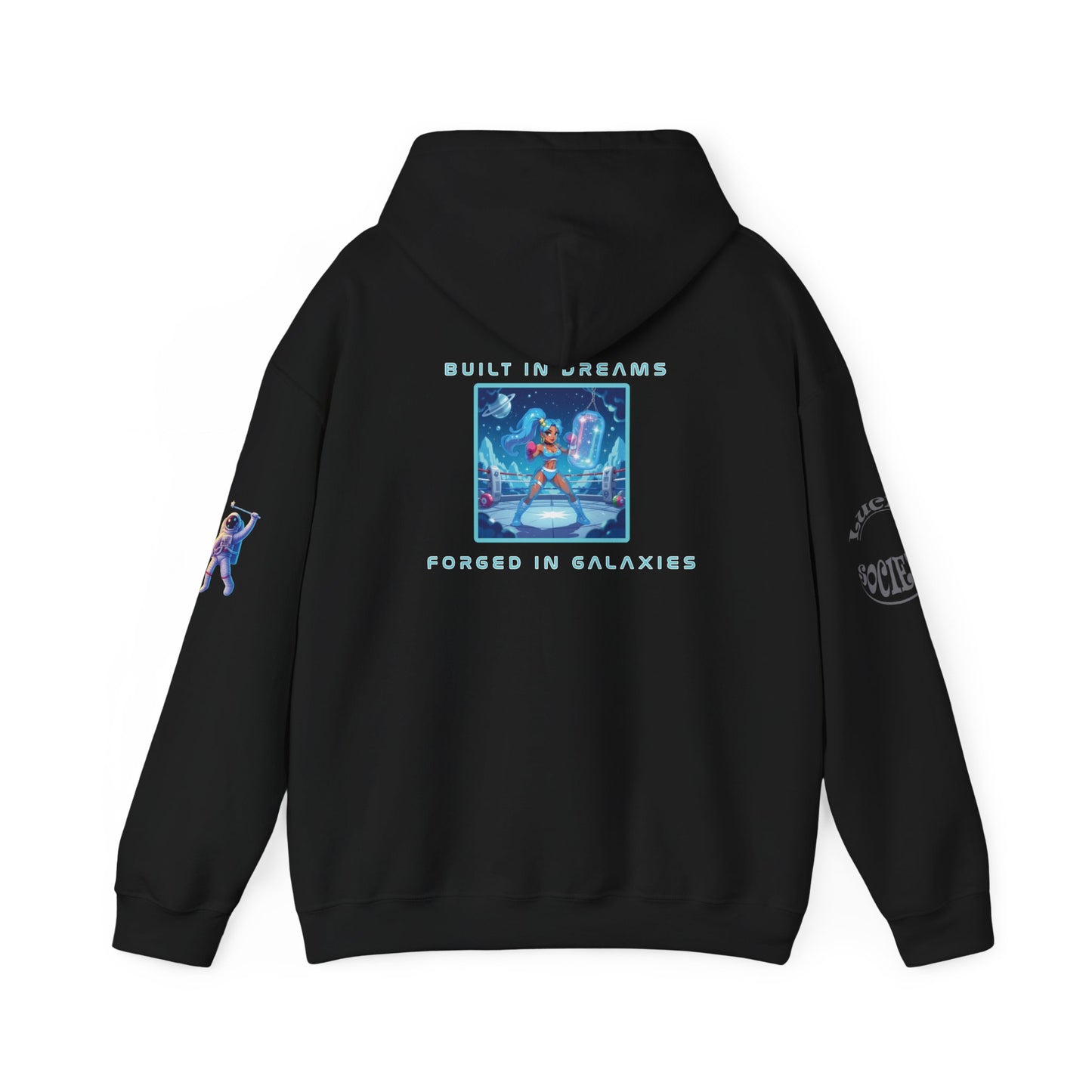 Cosmic Dreams Hoodie, Unisex Hooded Sweatshirt, Graphic Sweatshirt, Trendy Pullover Hoodie, Unique Gift Idea, Space-Inspired Apparel